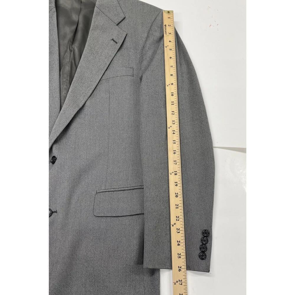 VTG Ralph Lauren Polo University Club Wool Herringbone Blazer Sz 42L USA Made - Picture 16 of 16